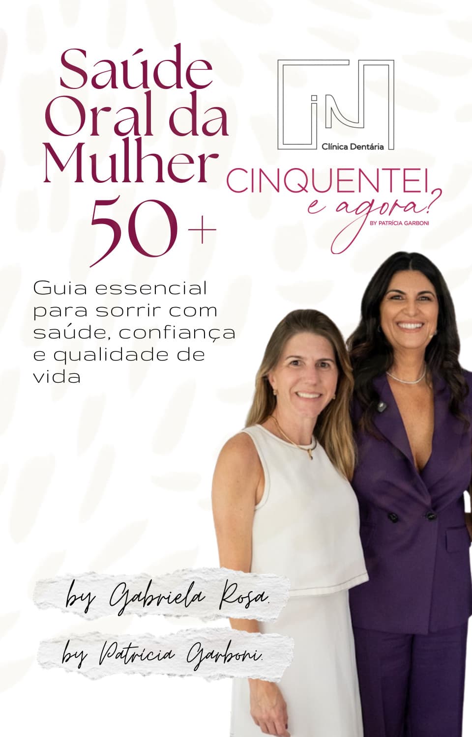 Capa do e-book Saúde Oral da Mulher 50+, com Gabriela Rosa e Patrícia Garboni